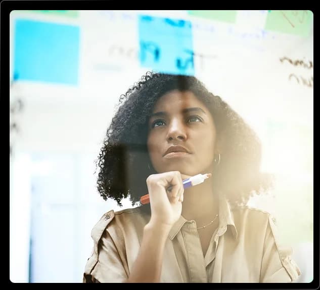 Researcher reflecting on quantified insights