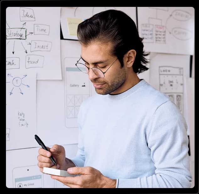 Strategist outlining diary study ideas