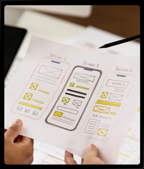 Researcher validating UX concepts with stakeholders